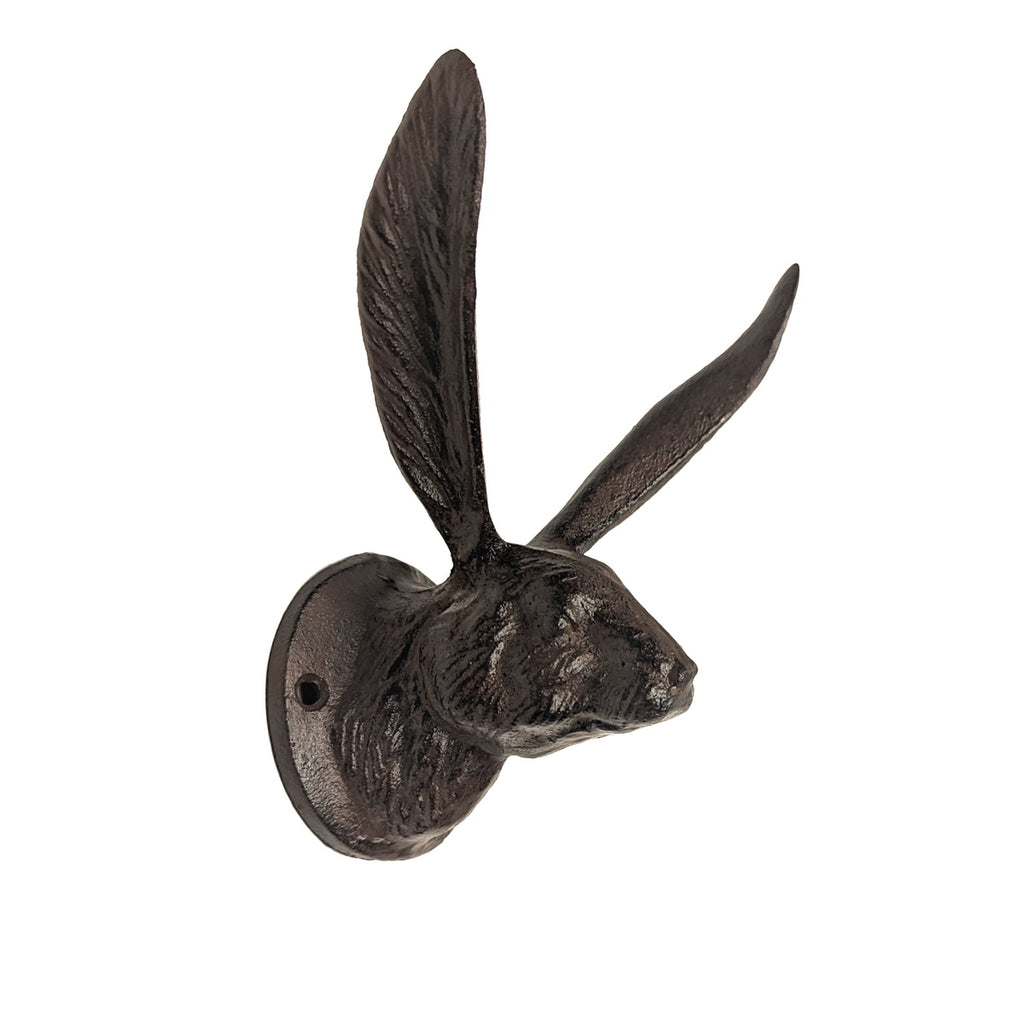 Jack Rabbit Ears Wall Mount Hook Hat Coat Hanger Bunny Towel Holder Rustic  Decor