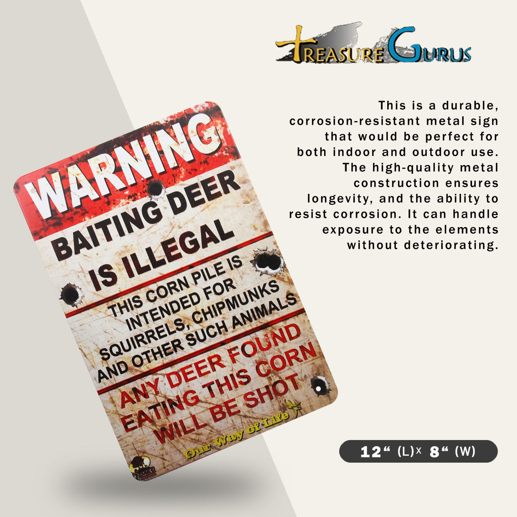 Baiting Deer Is Illegal Any Deer Found Will Be Shot! Warning Sign Indoor Outdoor Funny Home D Cor Garages Living Rooms Bedroom Offices Signmission Gift Hun Baiting Deer Is Illegal Any Deer Found Will Be Shot! Warning Sign Indoor Outdoor Funny Home D Cor Garages Living Rooms Bedroom Offices Signmission Gift Hun