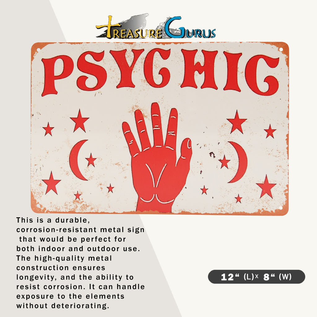 Metal Psychic Wall Art Home Room Decor Sign Fortune Teller