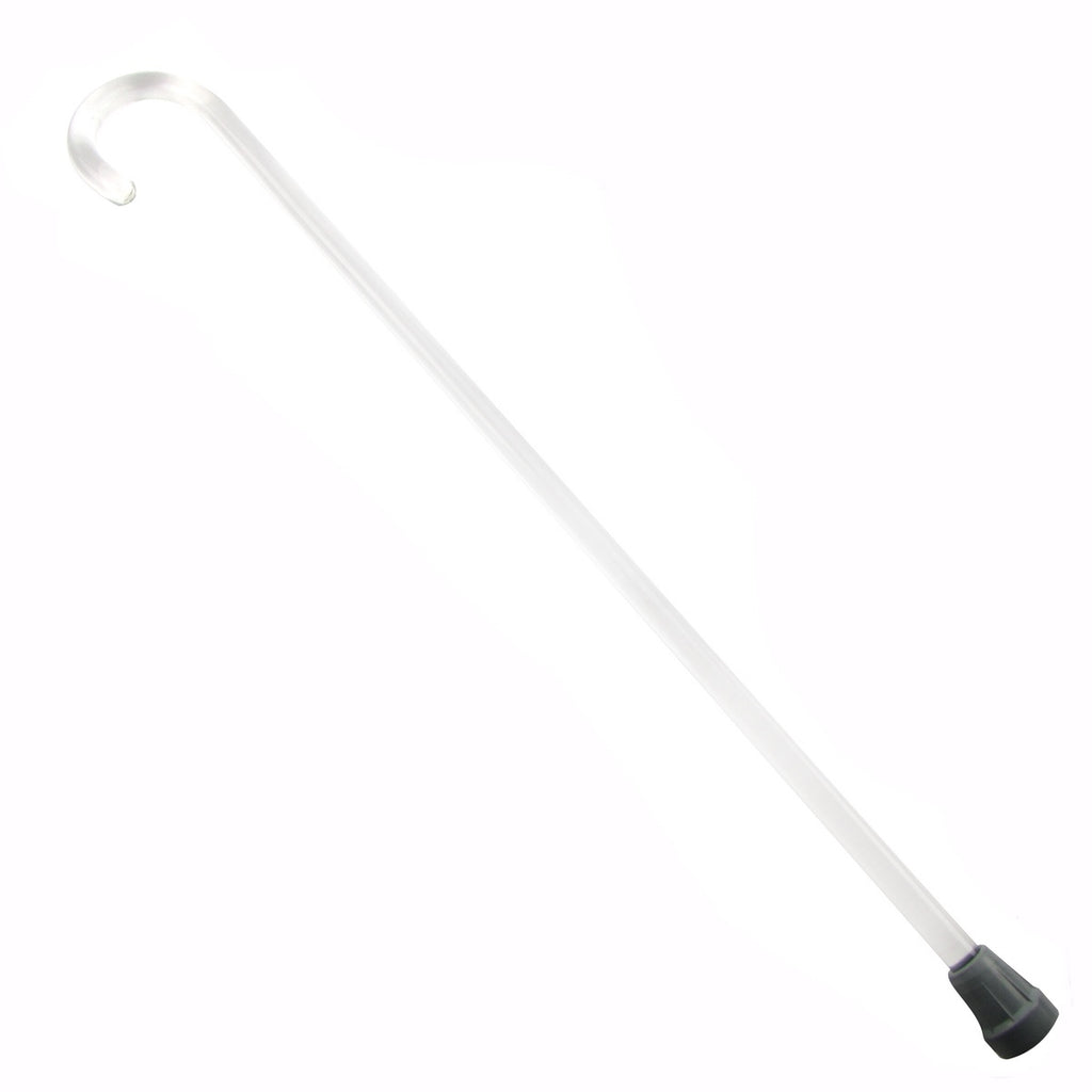 New 36" Curved Handle Lucite Mens Ladies Sturdy Walking Stick