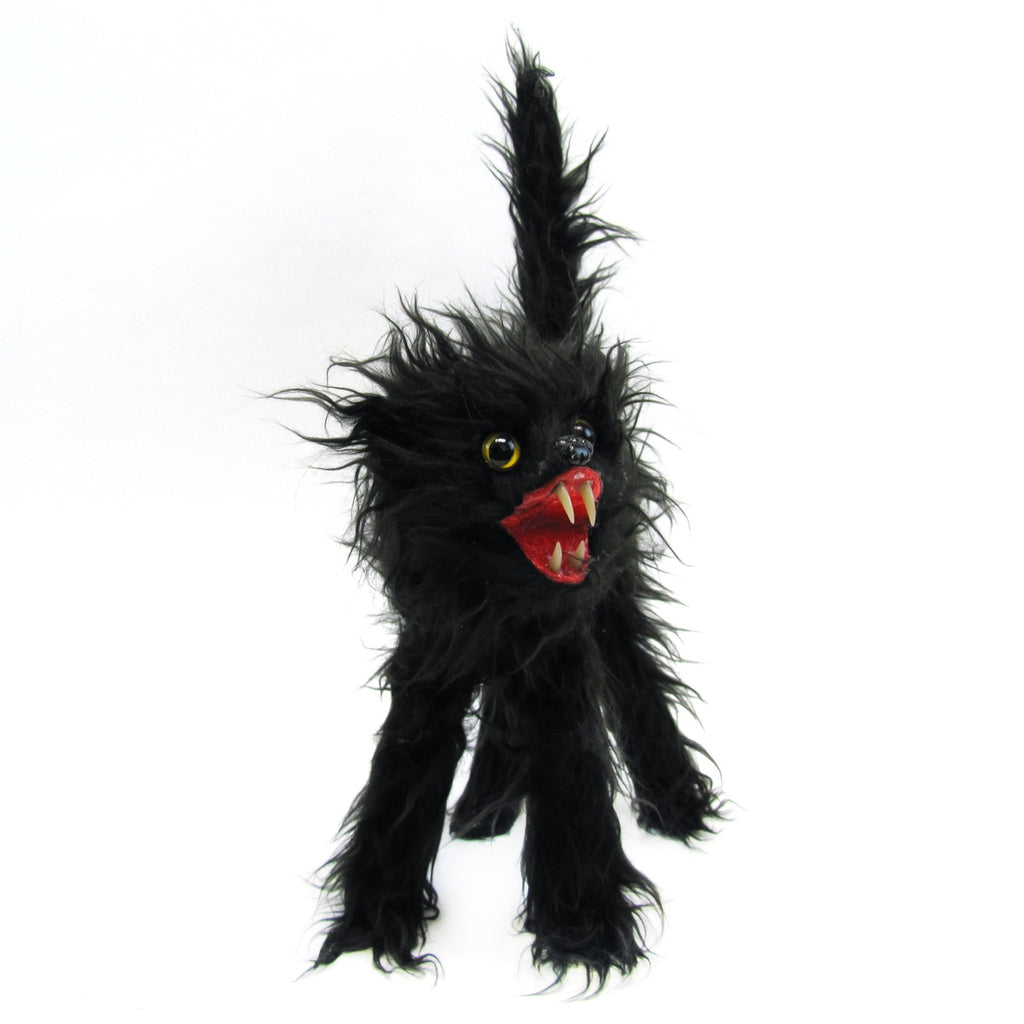 Loftus Light Up & Sound Creepy Horror Cat Animated Prop, Black 