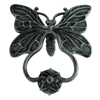 Cast Iron Verdigris Finish Butterfly Front Door Knocker