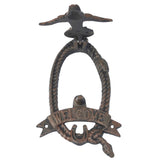 Longhorn Steer Head Welcome Door Knocker w/ Texas Star