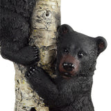 Climbing Black Bear Cub Family Rustic Cabin Home Decor Floor Lamp