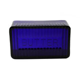 Vintage-Style 2pc Blue Glass Butter Dish