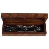 Silver Ships Bosun Call Boatswain's Whistle with Wood Gift Box