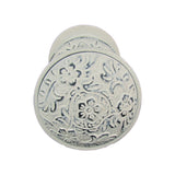 Antique Ornate Floral Door Knob Set of 2 Knobs and Shaft