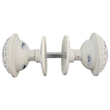 Antique Ornate Floral Door Knob Set of 2 Knobs and Shaft