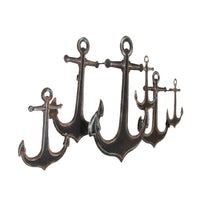 Nautical Metal Anchors 3D Wall Art