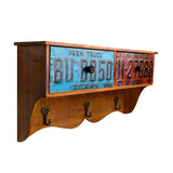 Auto License Plate Coat/Hat Rack