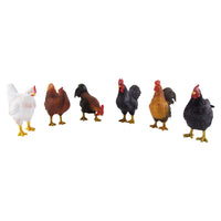 Rustic Chicken Figurines Set