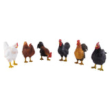 Rustic Chicken Figurines Set
