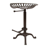 Cast Iron Metal Adjustable Tractor Seat Stool