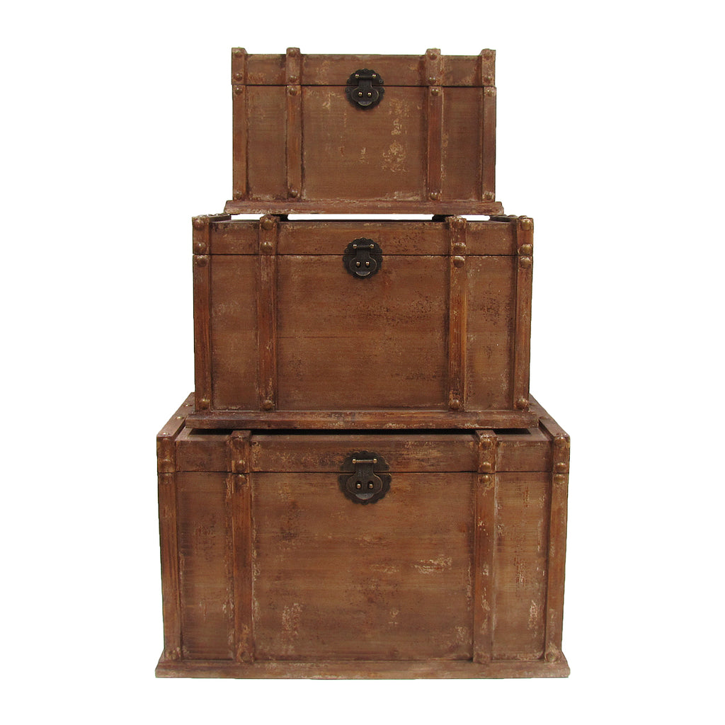 Vintage Style Travel Trunk Set