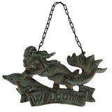 Metal Mermaid Beach Welcome Wall Sign
