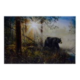 Black Bear LED Light Up Canvas Print