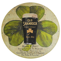 Round Stout Dark Beer Tin Irish Button Sign