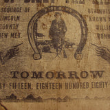 Outlaw Billy the Kid Wood Funeral Poster Bar/Pub Sign Old West Decor