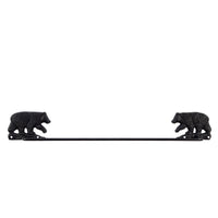 Black Cast Iron Bear Towel Rack Hanger