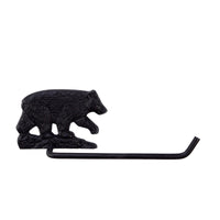Black Cast Iron Bear Toilet Paper Roll Holder