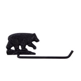 Black Cast Iron Bear Toilet Paper Roll Holder