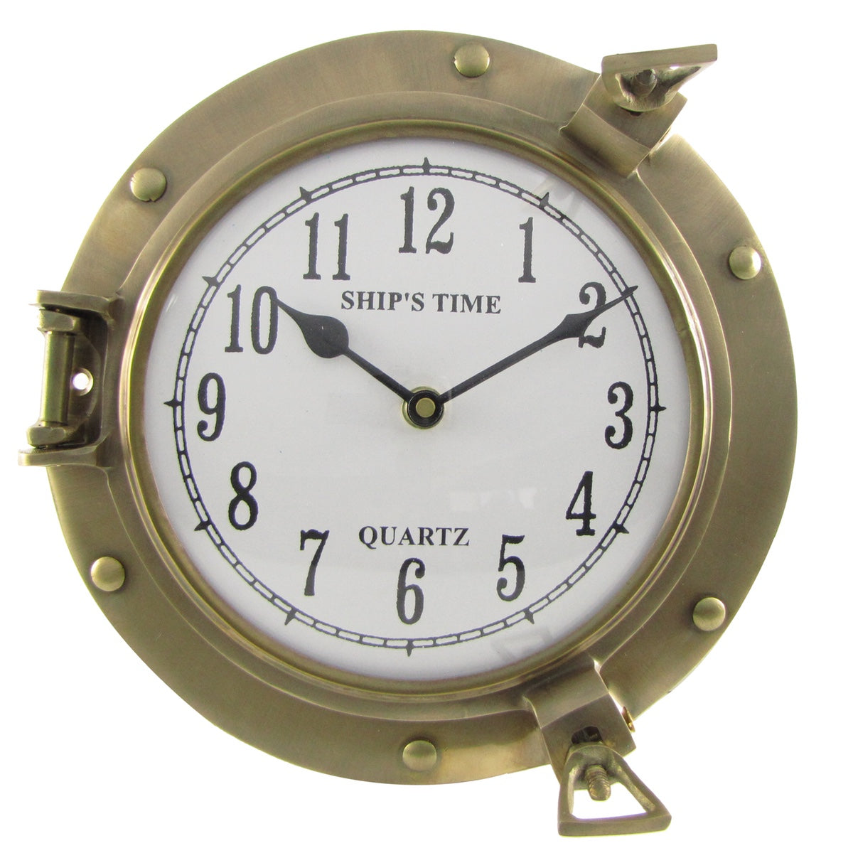 Solid Brass Ships Porthole Wall Clock Maritime ship's Nautical Beach H ...