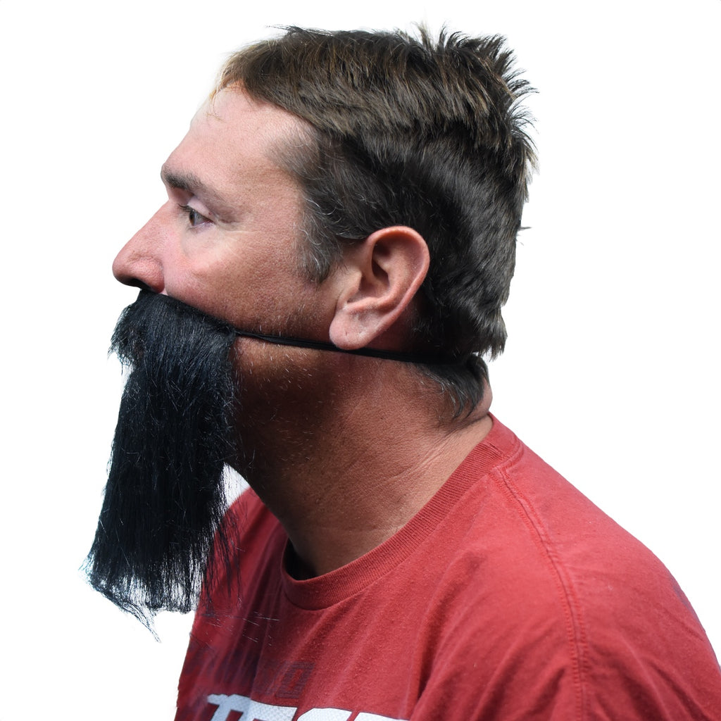 Moustache Fancy Dress 2 Pack Self-Adhesive Fake Moustaches - Black ...