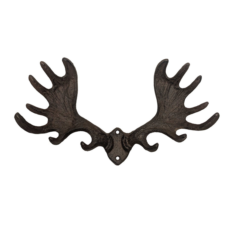 Moose Antler Keyring – Silver Steel Key Fob – Hunter Deer Elk Mountain Theme