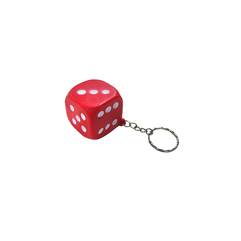 Red Dice Car Keyring Truck Keychain Foam Die Key Chain Ring Pendant Bag  Charm