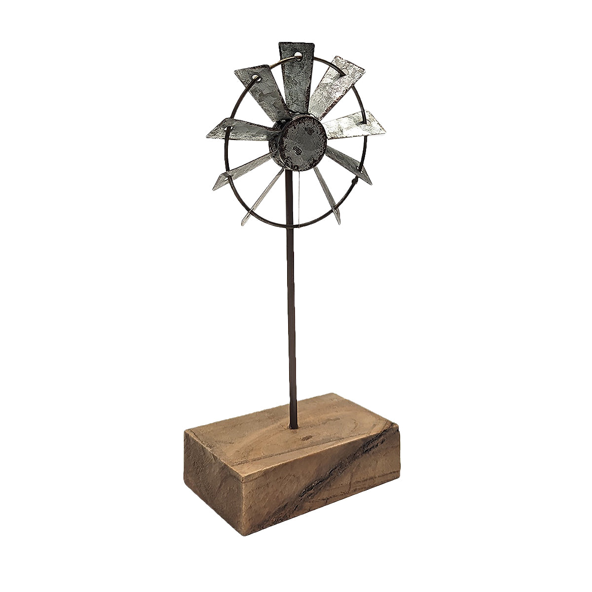 Metal Mini Windmill Kinetic Wind Spinner Farmhouse Living Room Shelf H ...