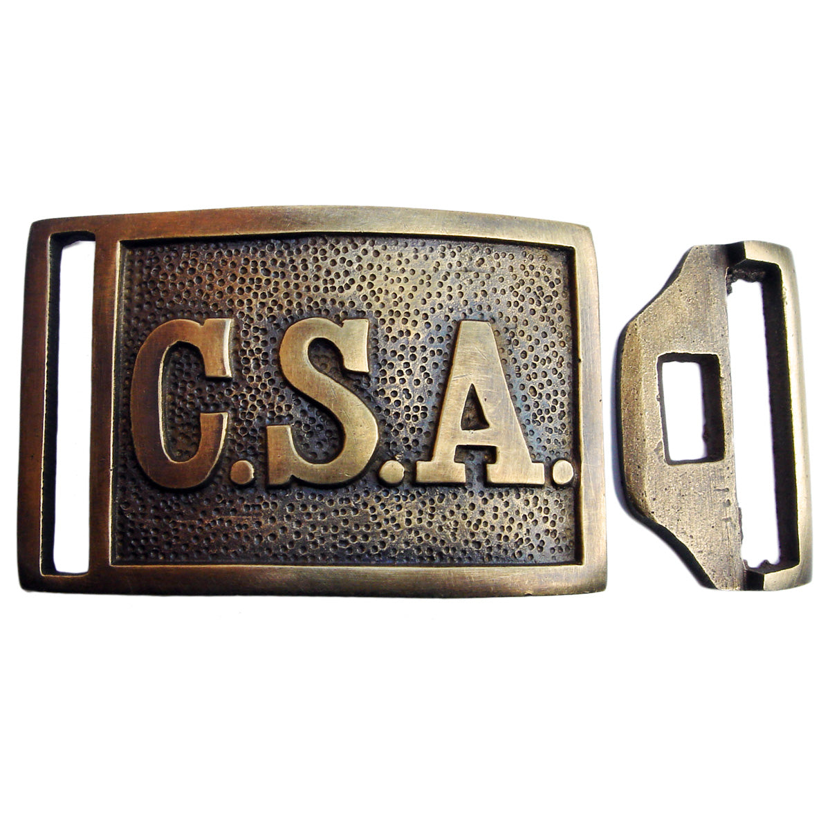 Antique Confederate Army Relic Brass CS Civil War Belt Buckle