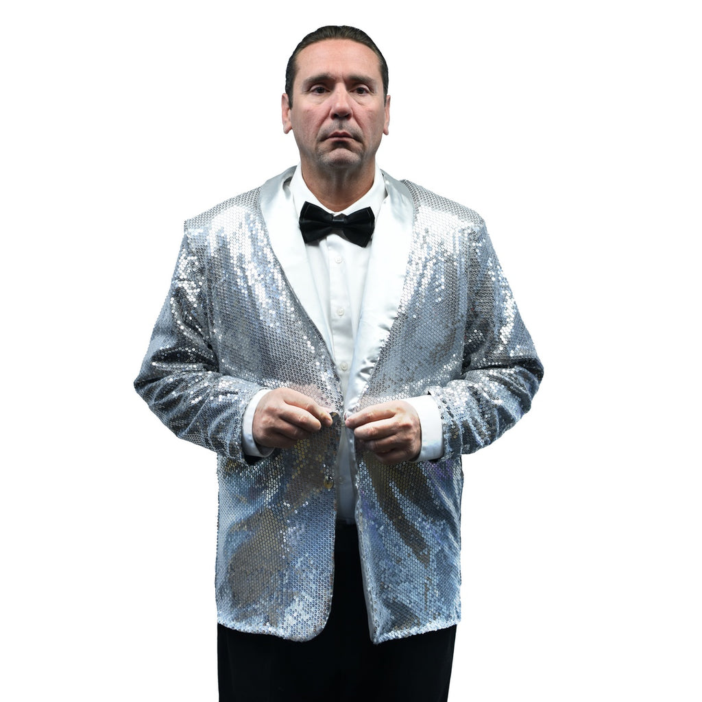 Lars Amadeus Men's Sequin Suit Jacket Sparkly Party Show Glitter Sports Coat  - Walmart.com