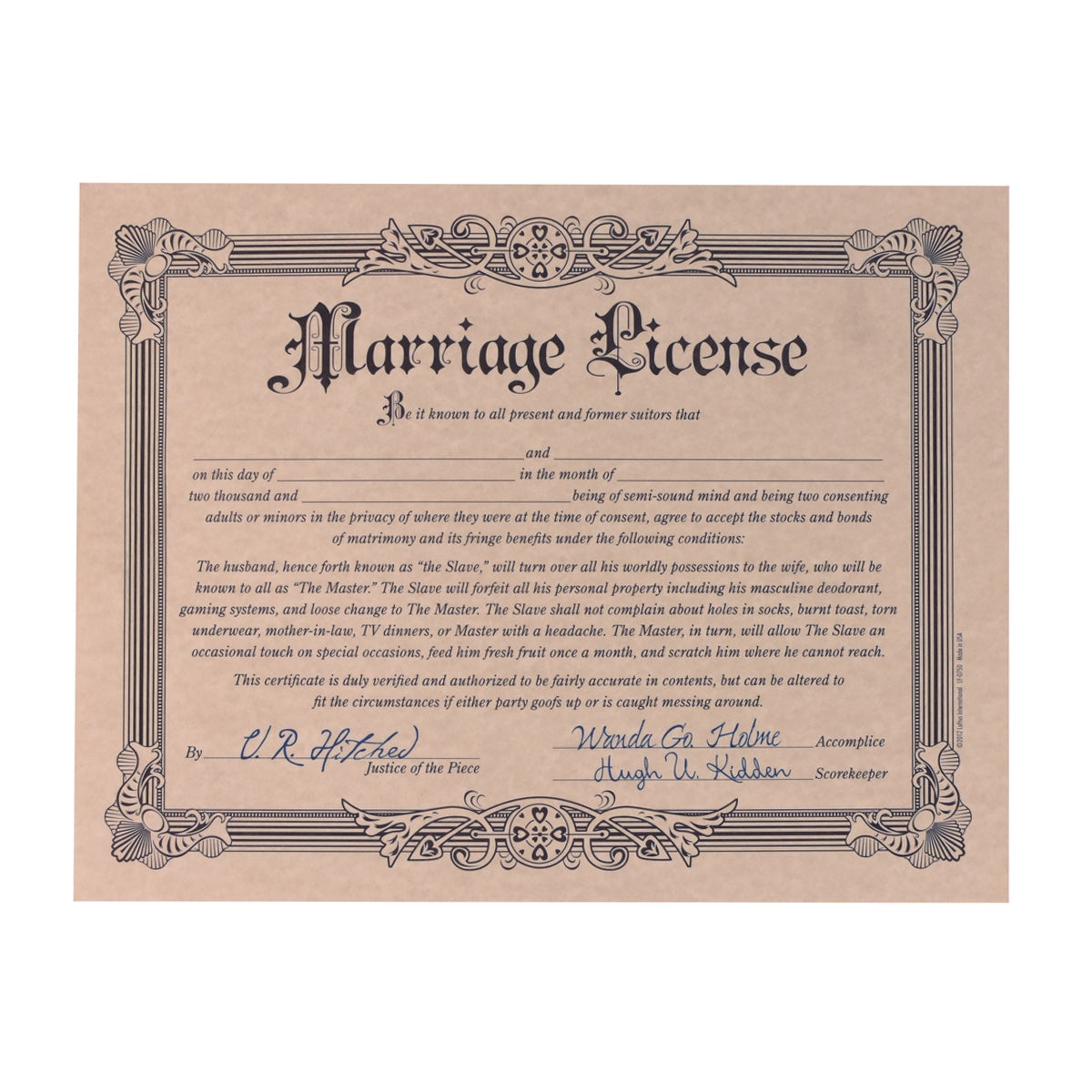 Fake Marriage Certificate Fake Marriage Certificate