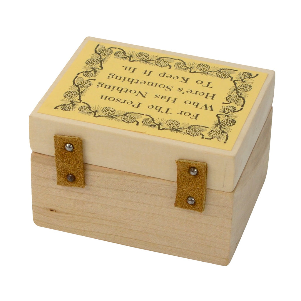 Nothing Box Wooden Prank Novelty Gag Gift Fun Practical Joke