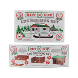 Vintage Roy Toy Pine Log Cabin Building Set