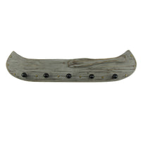 Wooden Canoe Wall Mount with 5 Hooks