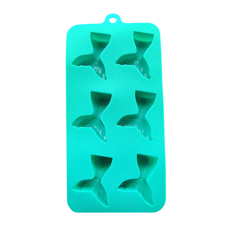 2 Jumbo Silicone Push Ice Cube Tray - Makes 8 Large Drink Cubes - Teal  Green