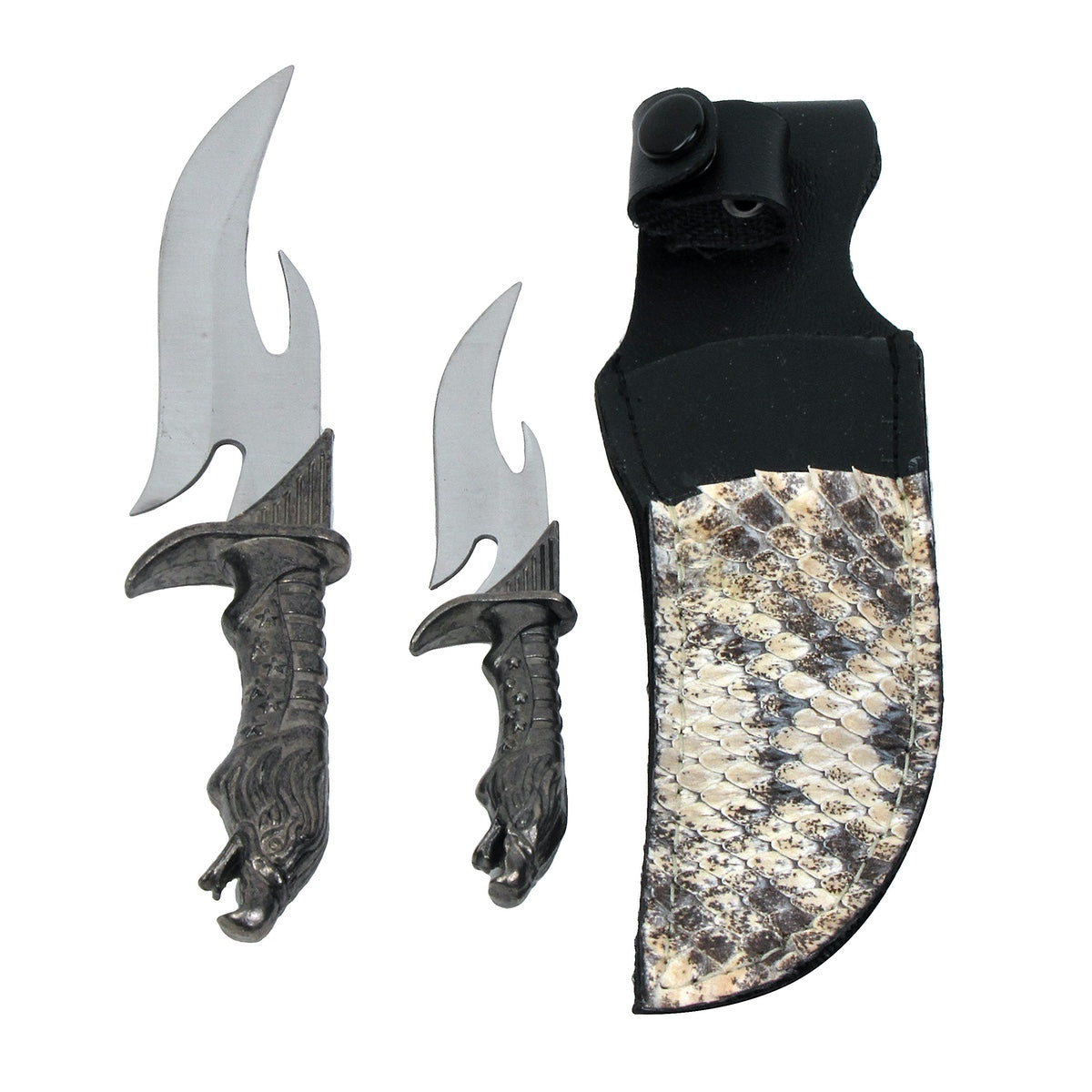 Treasure Gurus Stainless Steel Blue Dive Knife with Sheath Arm or Leg Straps and Line Cutter