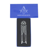 Black Masonic Folding All Seeing Eye Pocket Knife
