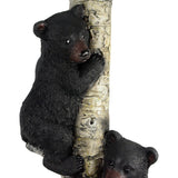 Climbing Black Bear Cub Family Rustic Cabin Home Decor Floor Lamp