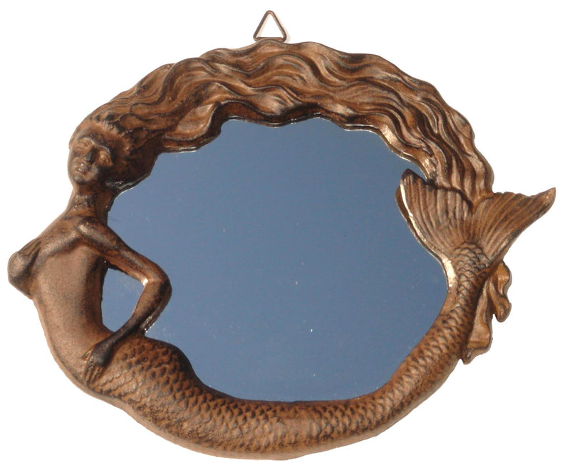 Vintage Antique Reproduction Cast Iron Mermaid Wall Mirror Vintage Antique Reproduction Cast Iron Mermaid Wall Mirror