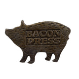 Heavy Cast Iron Pig Bacon/Burger Press