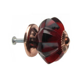 New Ruby Red Glass Pull Knob
