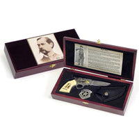 Wyatt Earp Pistol Gun Knife W/ Sheath and Badge Collectors Set