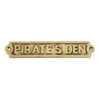 Solid Brass Pirate's Den Ships Wall Plaque
