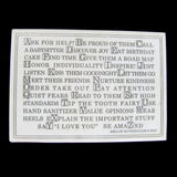 New ABC's Alphabet Of Motherhood Marble Finish Plaque with Stand