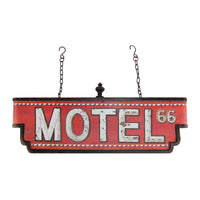 Hanging Metal 3D Large Motel Route 66 Sign Vintage Retro Home/Bar/Pub Wall Decor