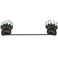 Rustic Grizzly Bear Towel Bar Hanger